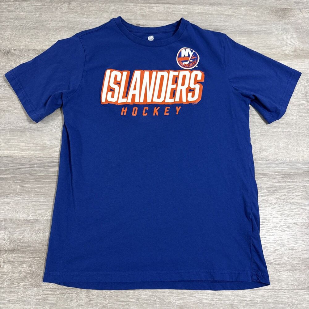 New York Islanders Shirt NHL Fanatics Men’s Blue Large Hockey 100% Cotton Tee